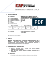 Intervencion de Terapia Fisica en Disfuncion Neurologica de Adultos