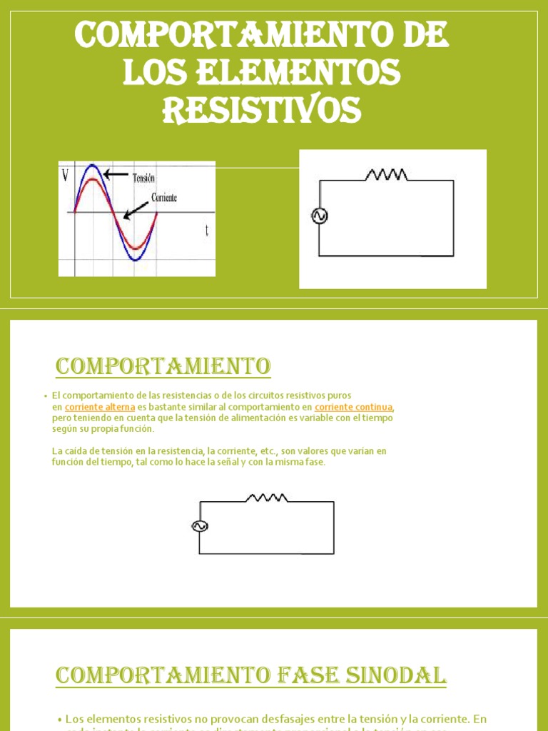 Comportamiento de Resistencias en CA | PDF | Resistencia Eléctrica y ...