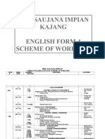 Form 4 English Scheme of Work 2018