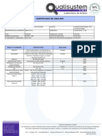 Certificado de Análisis: Ensayo O Parametro Especificación Resultado Método
