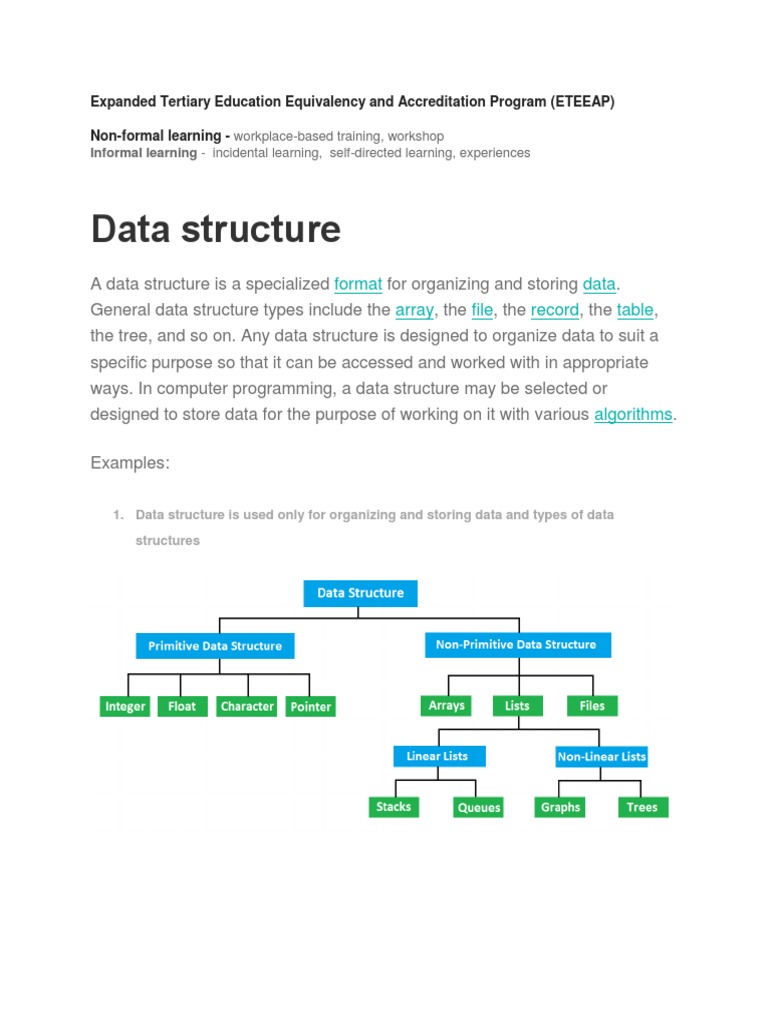 Data Structure: Format Data Array File Record | PDF | Object Oriented ...