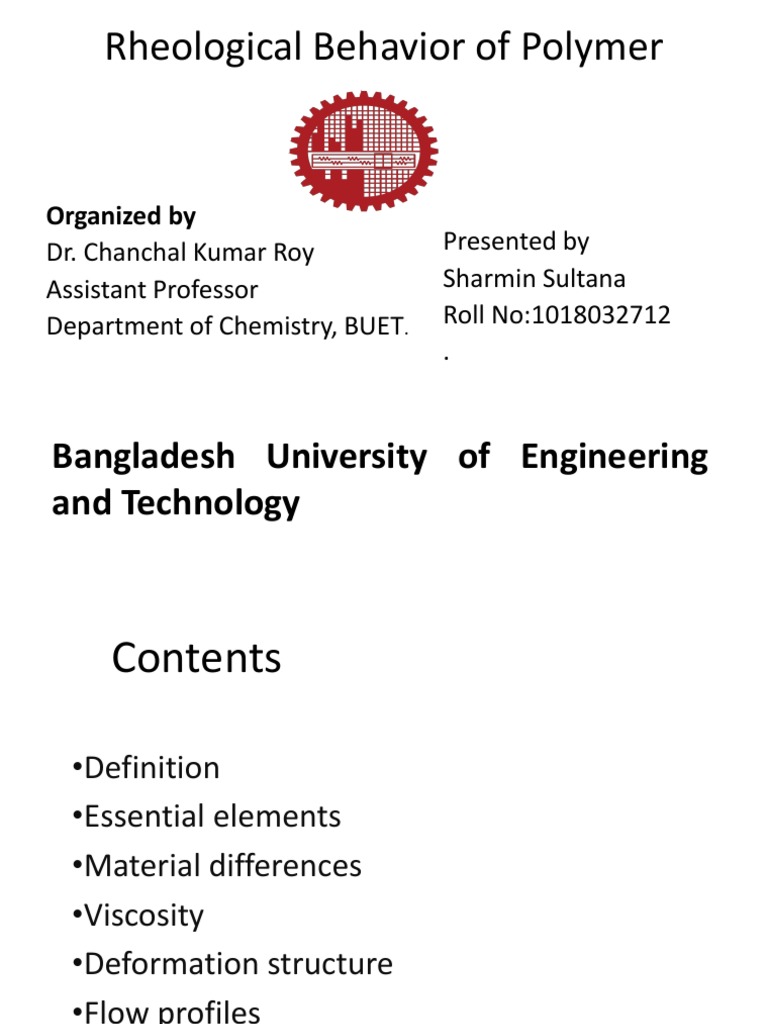 Polymer Rheology Overview | PDF | Career & Growth | Science & Mathematics