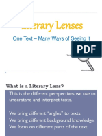 Literary Lenses: One Text - Many Ways of Seeing It