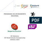 Programa - Apuramento Do ISF 2019 - Atletismo
