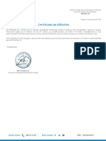 Certificado de Afiliación: Servicio de Información Provida Afp en Línea