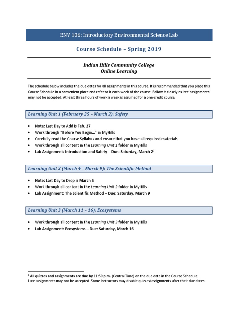 Lab Schedule Spring 2019 | PDF | Systems Ecology | Environment