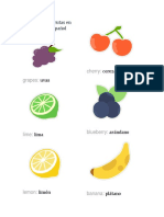 Frutas en Inglés y Español