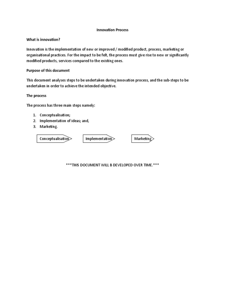 Innovation Process | PDF