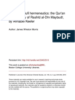 Review of Sufi Hermeneutics: The Qur'an Commentary of Rashīd Al-Dīn Maybudī, by Annabel Keeler