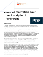 Ooreka Lettre de Motivation Inscription Universite