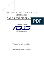 Sales Force Training: Selling and Negotiation Skills Project On