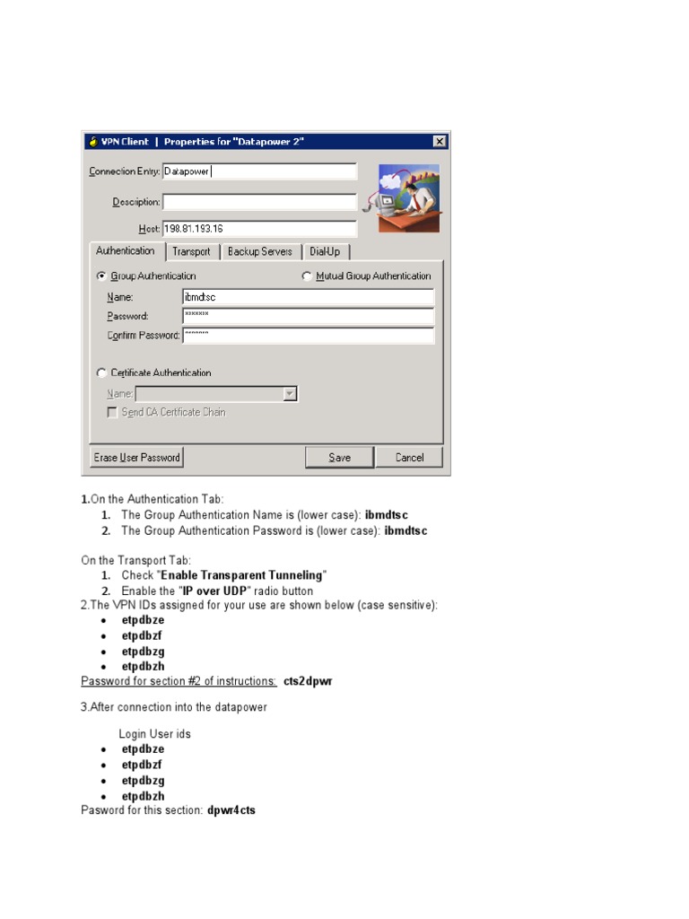 VPN Authentication and Connection Guide | PDF | Technology & Engineering