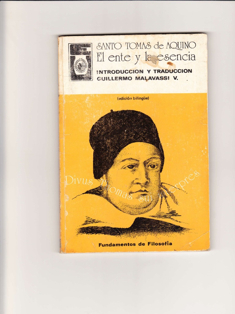 Santo Tomas de Aquino El Ente y La Esencia Edicion Bilingue PDF PDF Tomás de Aquino Metafísica