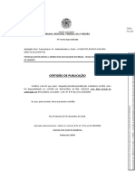 Certidão de Publicação Processo Patrícia Rocha Santos