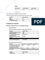 Variables para Carnes