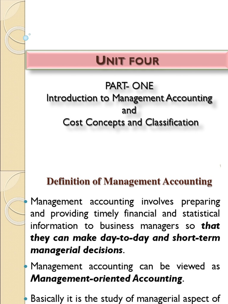 Unit 4 Cost Concept and Classification PDF Cost Of Goods Sold