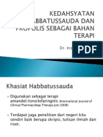 Kedahsyatan Habbatussauda Dan Propolis Sebagai Bahan Terapi