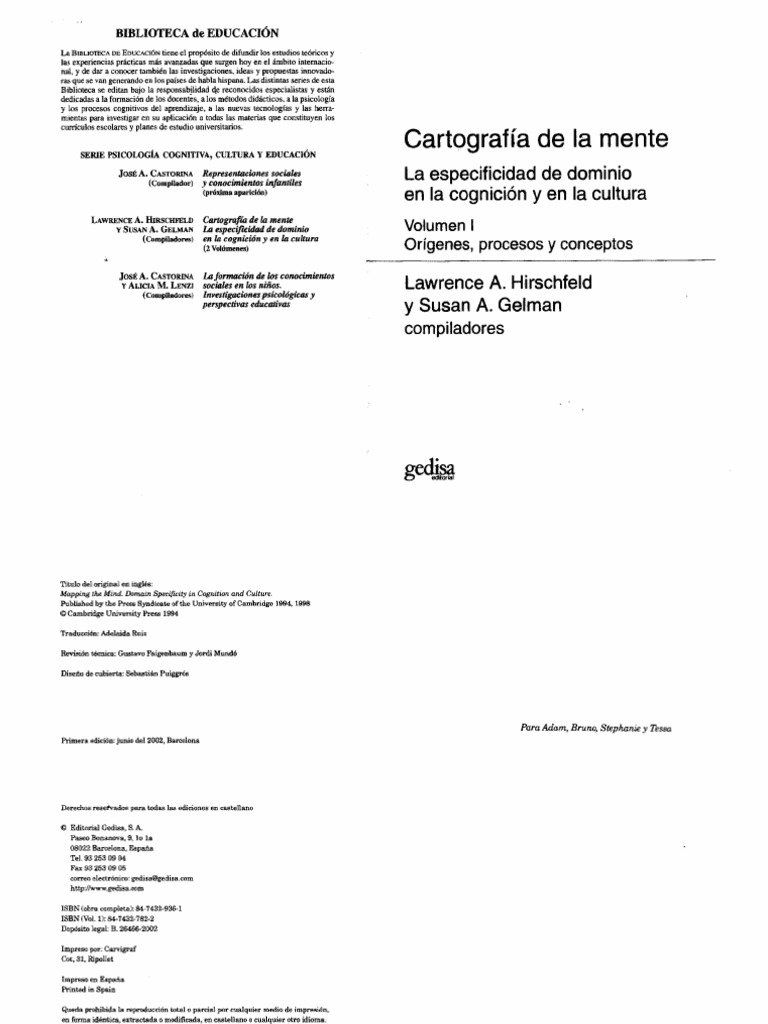 Cosmides+ +Tooby-Orígenes+de+la+especificidad+de+dominio PDF | PDF ...