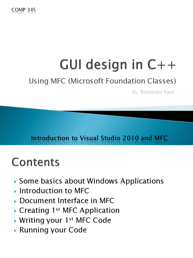 Gui Design in C++. | PDF | Graphical User Interfaces | Application ...