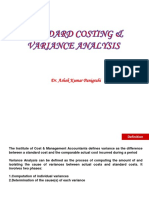 Standard Costing & Variance Analysis