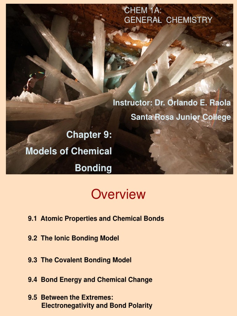 Models of Chemical Bonding: Chem 1A: General Chemistry | PDF | Ionic ...