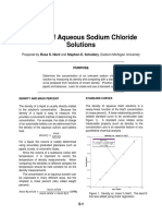 Density of Aqueous Sodium Chloride Solutions: Experiment 3