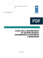 Etude sur le renforcement du système regional d'informations statistiques à Madagascar (Février 2005)