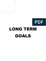 Setting Goals for the Long and Short Term
