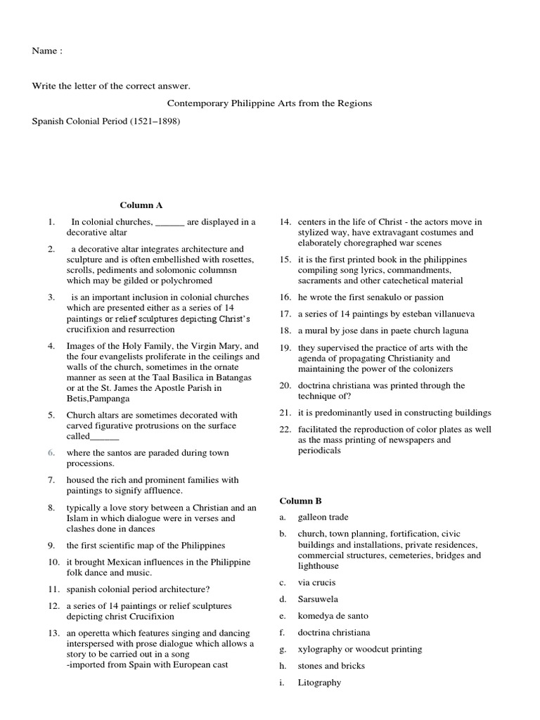 Spanish Colonial Period (15211898) 2 PDF Sculpture Paintings