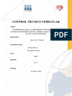 Informe de Factibilidad Centro de Revision Tecnica Vehicular