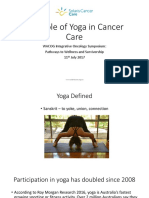 The Role of Yoga in Cancer Care For WACOG Symposium July 2017 2