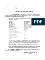 Affidavit of Attachment of Sidecar - Danilo Sulit JR