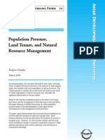 Population Pressure, Land Tenure, and Natural Resource Management