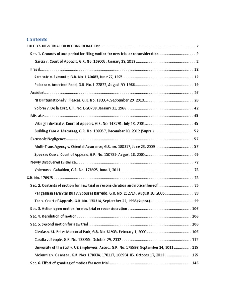 New Trial and Reconsideration Rules Guide | PDF | Certiorari | Judgment ...
