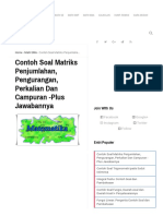 Contoh Soal Matriks Penjumlahan, Pengurangan, Perkalian Dan Campuran - Plus Jawabannya - Mathematics