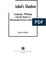 Babel's Shadow: Language, Philology, and The Nation in Nineteenth-Century Germany