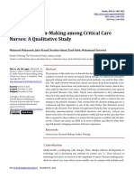 Clinical Decision-Making Among Critical Care Nurses: A Qualitative Study