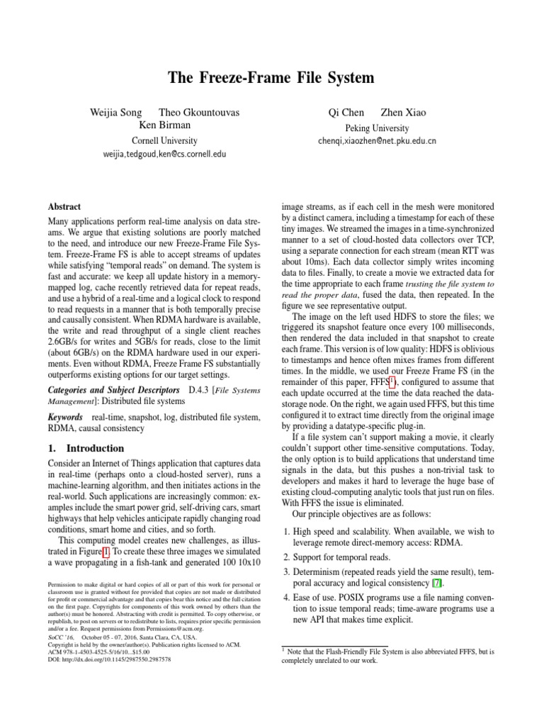 Fffs Camera Ready PDF Apache Hadoop Cache