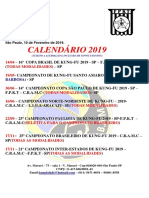 2019 - Calendario Cbamc