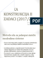 Zadaci Statika Konstrukcija II (Zadaci)