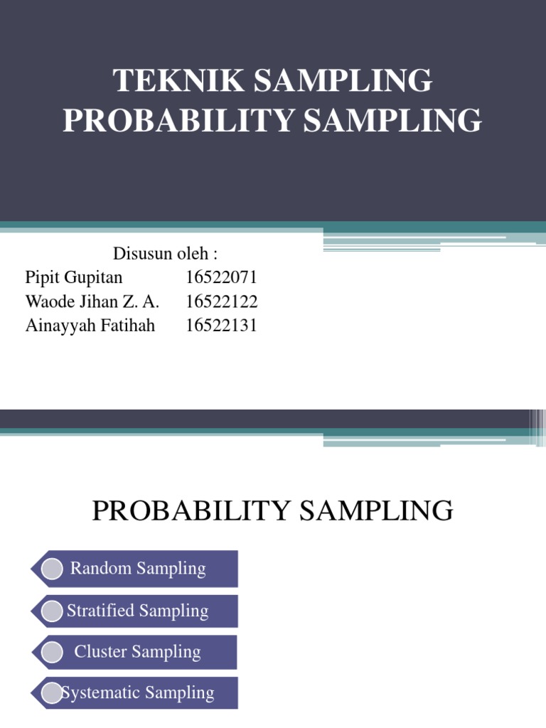 Teknik Sampling | PDF