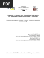 Wittgenstein e a Administração - Potencialidades Da Pragmática Da Linguagem Aos Estudos Organizacionais