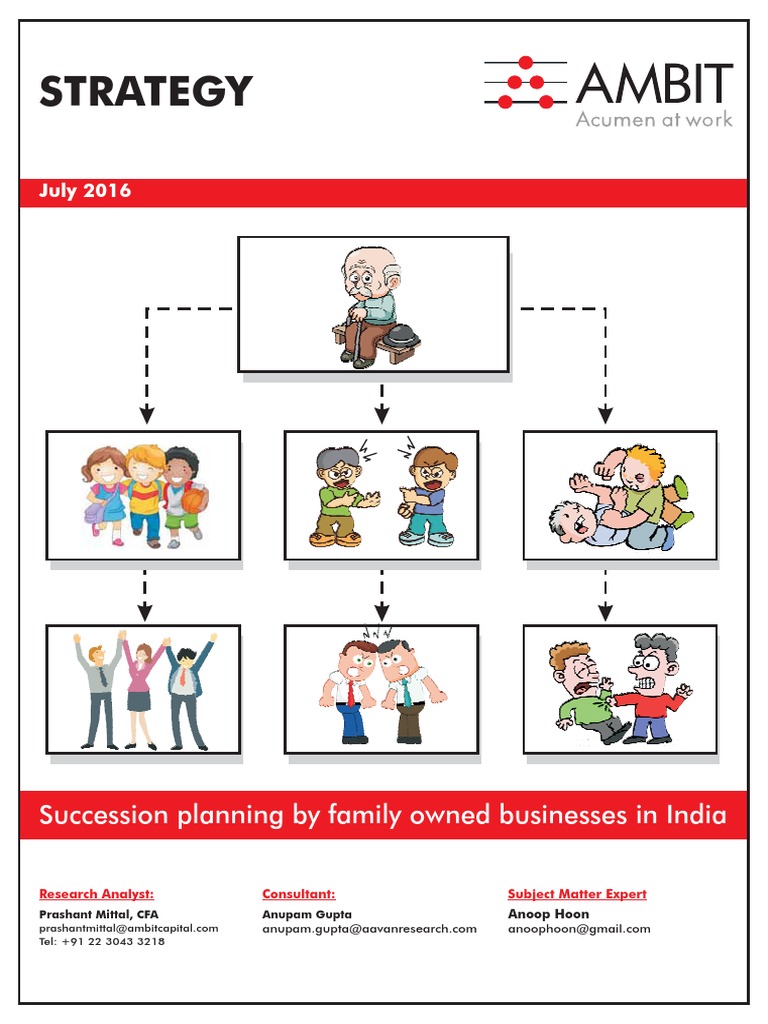 Succession Planning by Family Owned Businesses in India PDF | PDF ...