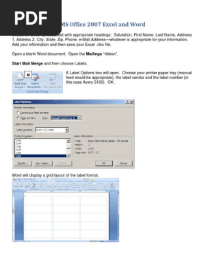 mail merge