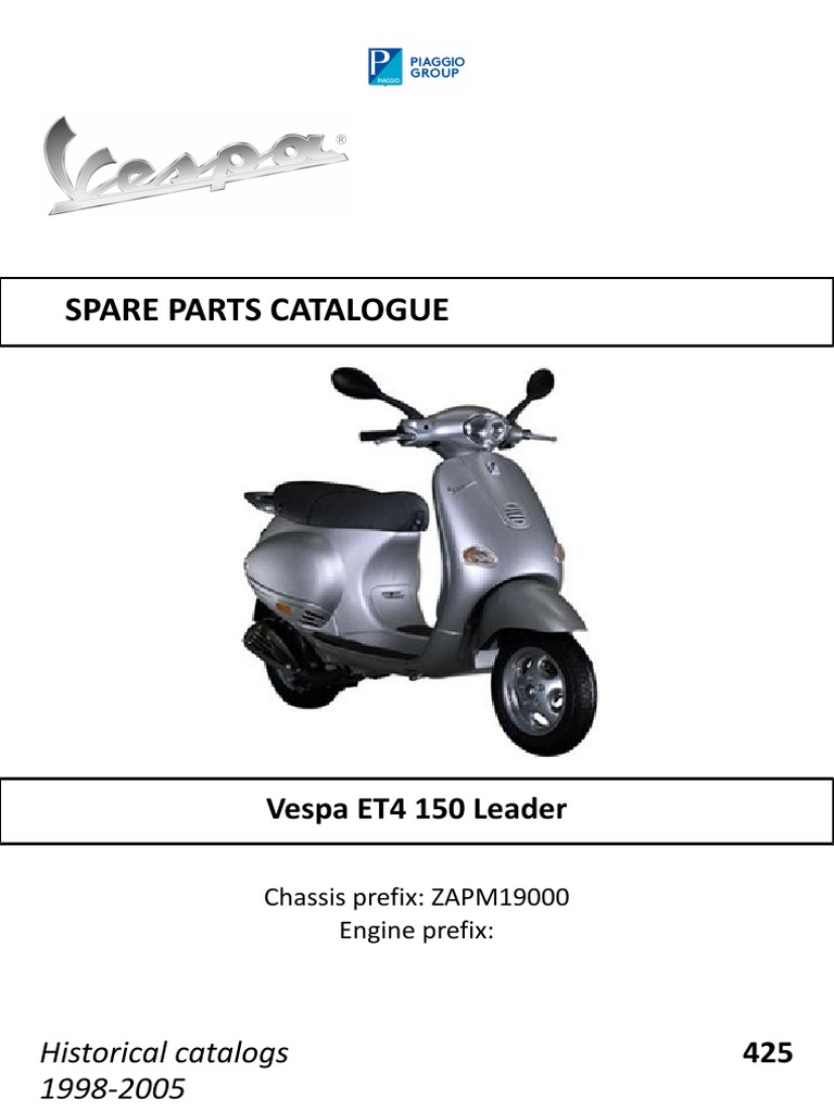 Vespa SPARE PARTS CATALOGUE | PDF | Disabled Sports