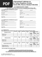 Accommodation Form: (Incl. Area Codes)