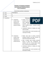 Specification of Competency Standards For The Printing and Publishing Industry Unit of Competency