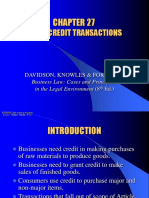 Other Credit Transactions: Davidson, Knowles & Forsythe Ed.)