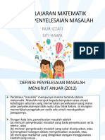 Pembelajaran Matematik Melalui Penyelesaian Masalah