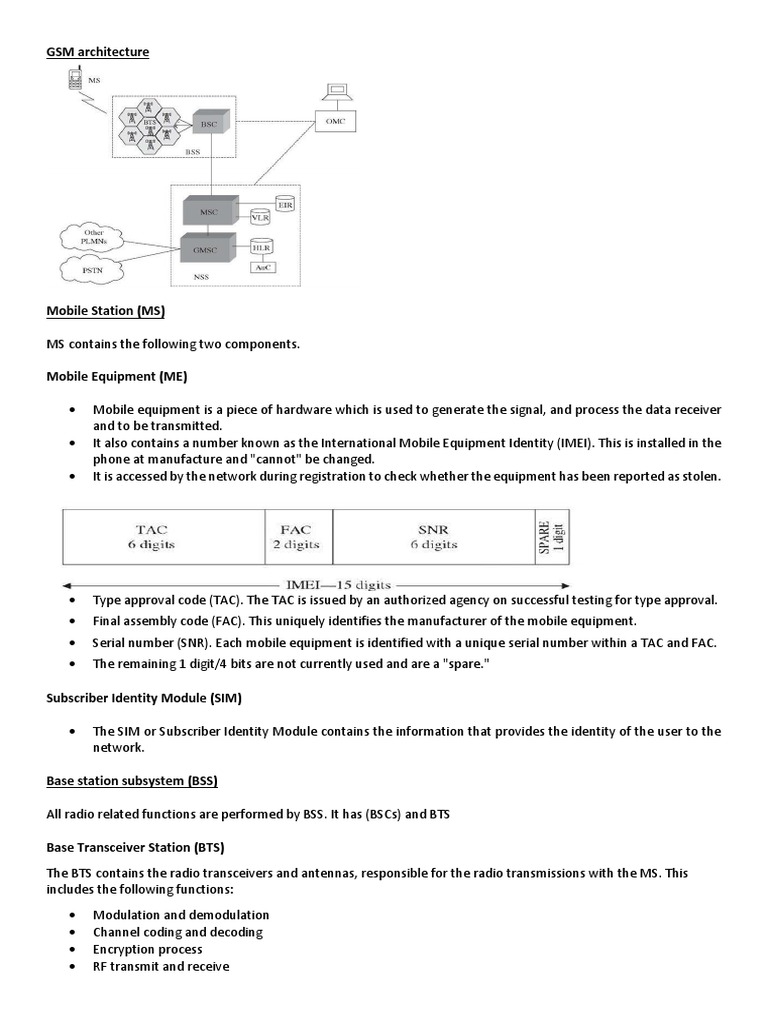 GSM Architecture and Principles Explained | PDF | Cellular Network ...